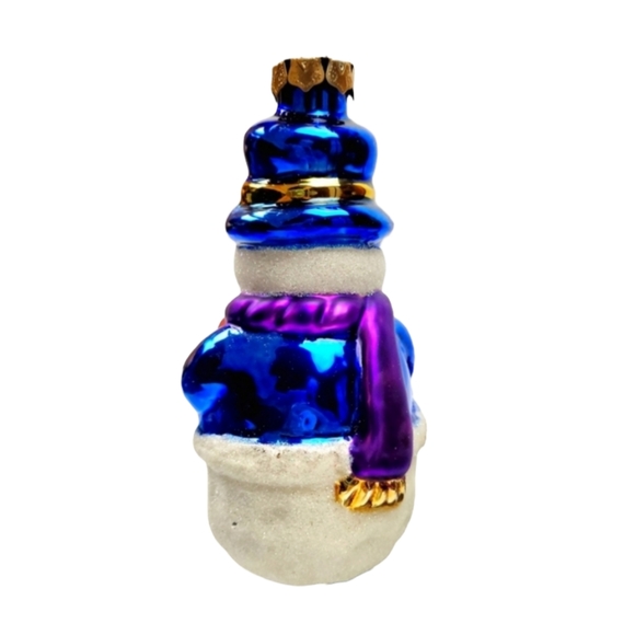 Glass 6" Snowman Ornament - Picture 2 of 4